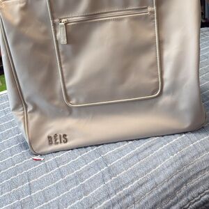 Beis Cream East to West Tote Bag